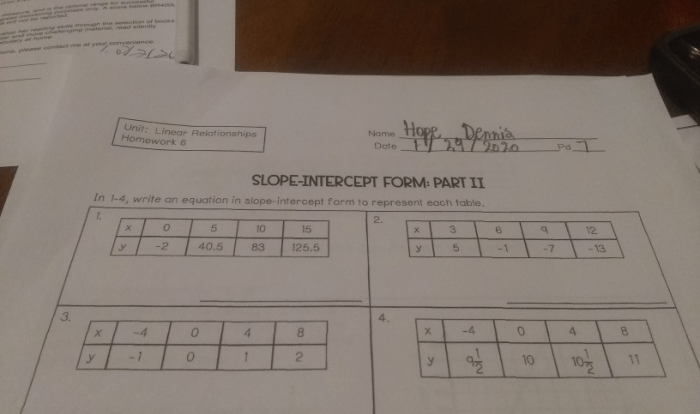 Topic 2 linear relationships answer key