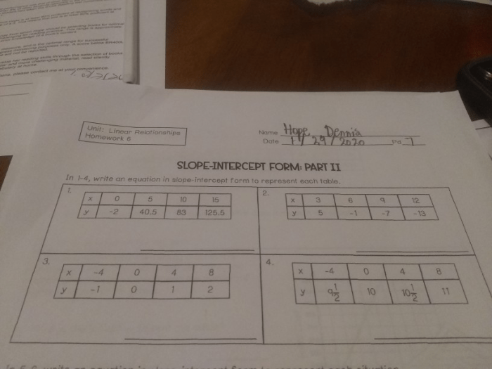 Topic 2 linear relationships answer key