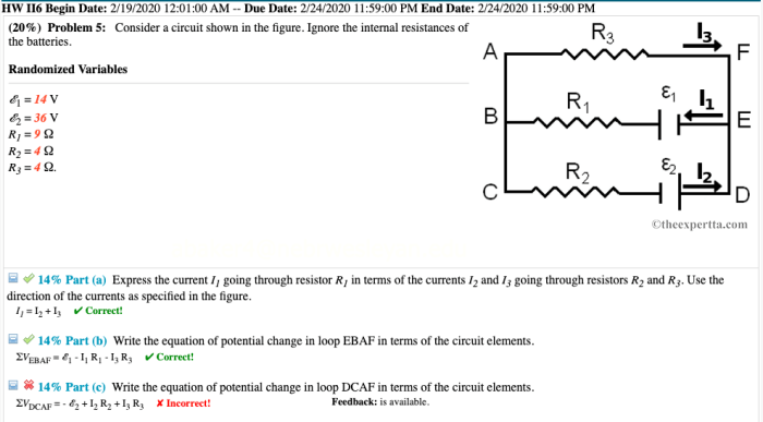 Solve the three equations to get i3