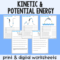 Potential energy diagram worksheet answer key