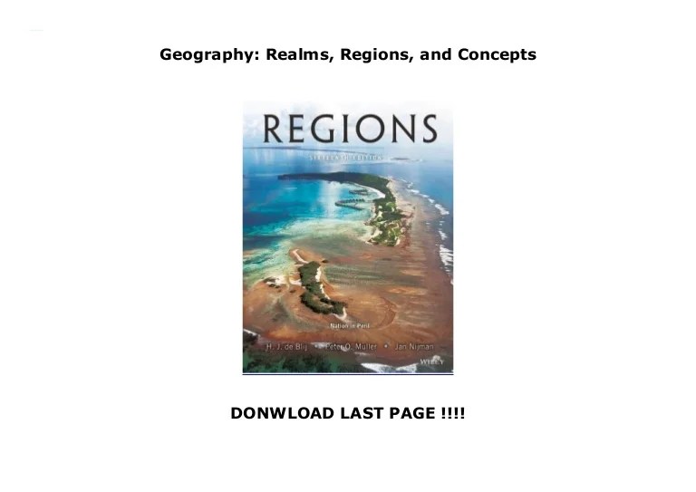 Geography realms regions and concepts 18th edition pdf